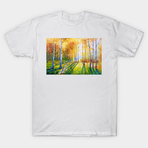 Birch grove T-Shirt by OLHADARCHUKART